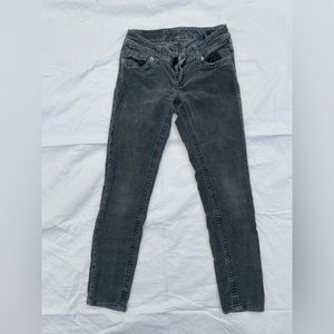 Seven7 Green Corduroy Skinny Jean